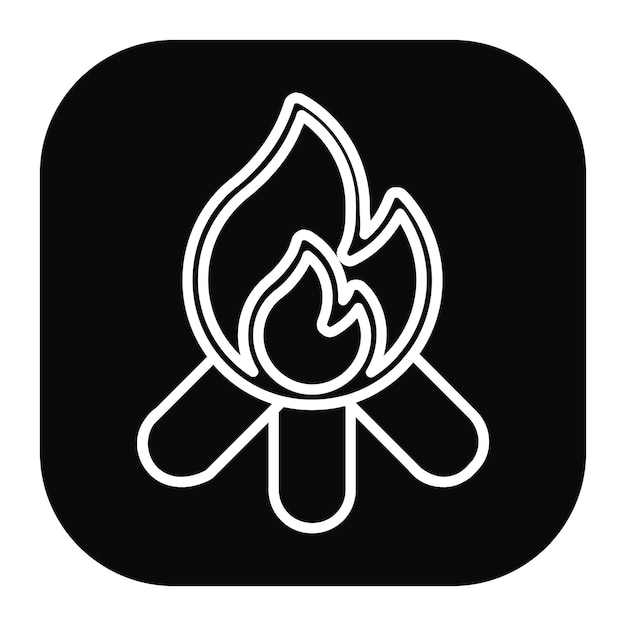 un fuego está ardiendo en un fondo negro