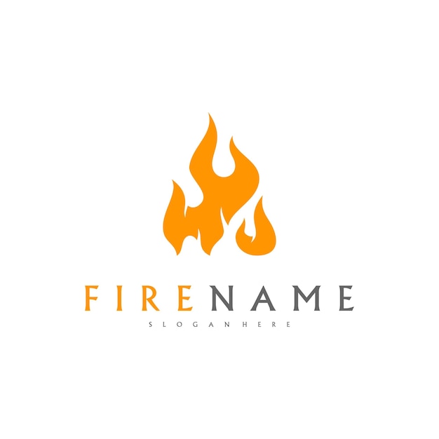 Fuego llamas fuego Logo diseño inspiración vector iconos