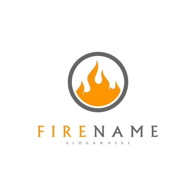 Fuego llamas fuego Logo diseño inspiración vector iconos