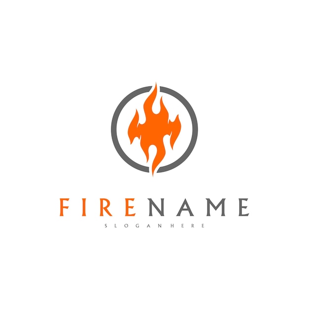 Fuego llamas fuego Logo diseño inspiración vector iconos