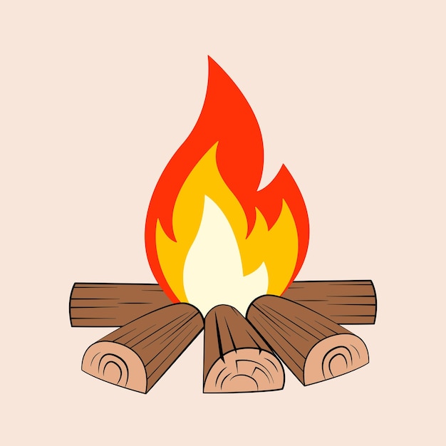 fuego de madera