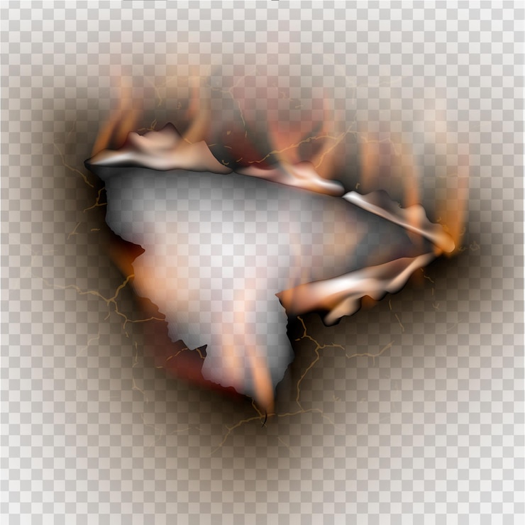 Vector fuego en papel