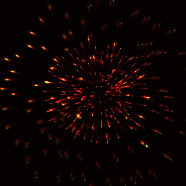 Fuegos artificiales buena concentración de fuegos artificiales coloridos en un fondo aislado