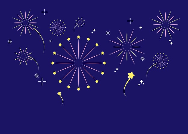 Los fuegos artificiales en colores pastel celebran