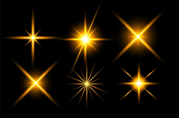 fuegos artificiales y diseño de efectos de luz eps vector