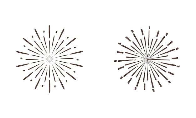 Fuegos artificiales con un fondo blanco y la palabra fuegos artificiales en él