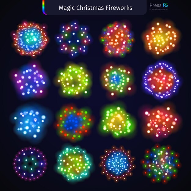 Fuegos artificiales navideños mágicos