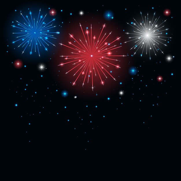 Fuegos artificiales tricolores