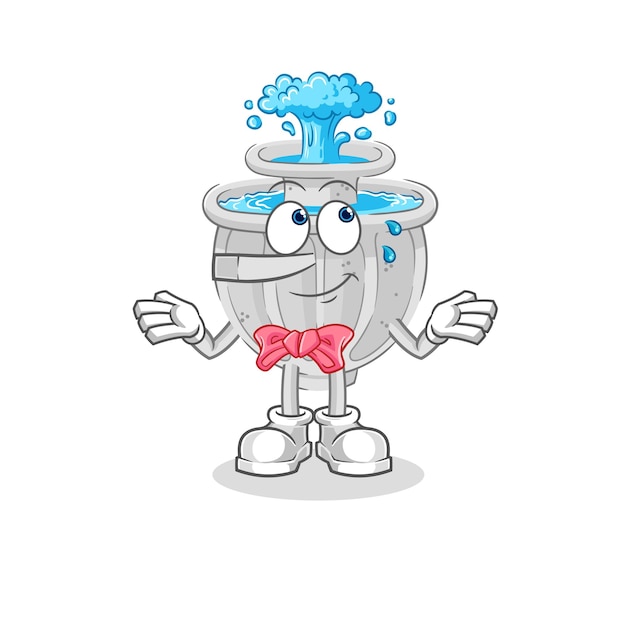 La fuente de agua miente como el vector de la mascota de la historieta del personaje de Pinocho