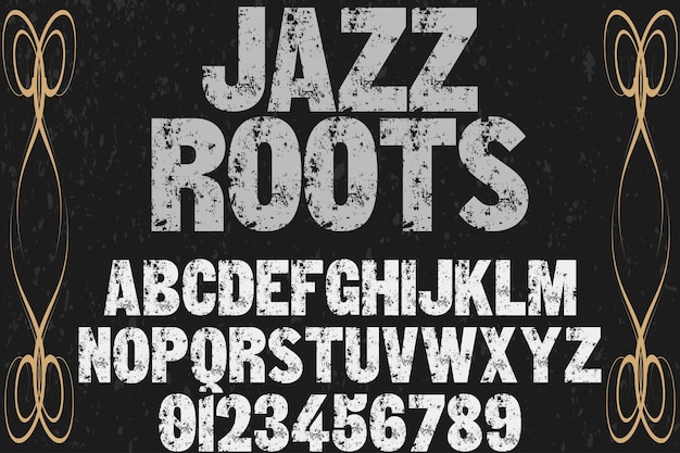 Fuente artesanal tipografia diseño jazz raices