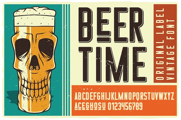 Fuente beer time label