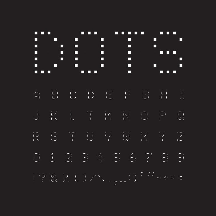 Vector fuente cuadrada blanca sobre fondo negro. letras de vectores geométricos abstractos.