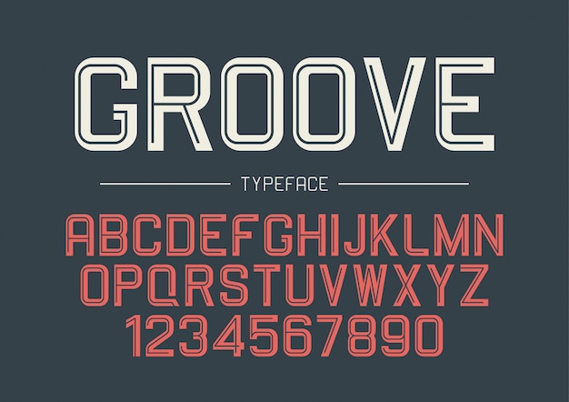 Fuente decorativa en negrita Groove