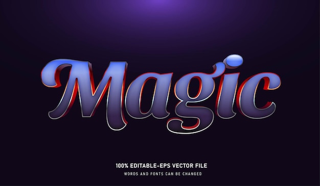 Fuente editable de efecto de texto MAGIC