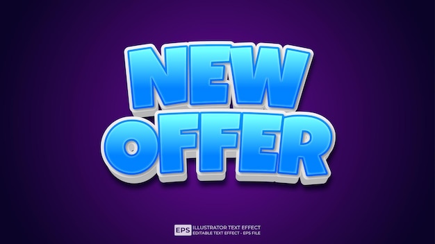 Fuente de efecto de texto 3d editable new offer