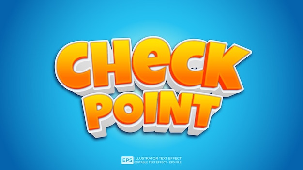 Fuente de efecto de texto editable Check Point