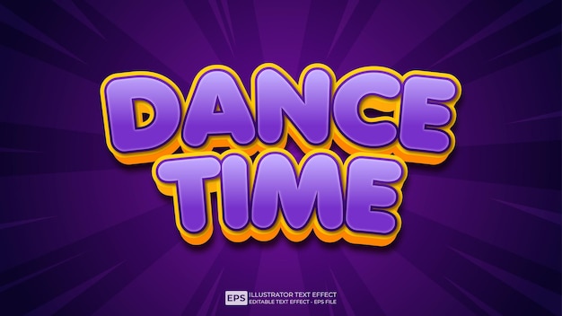 Fuente de efecto de texto editable Dance Time