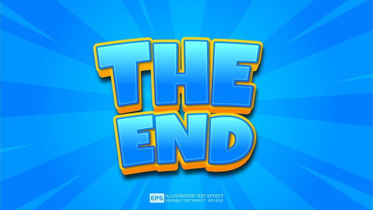 Vector la fuente de efecto de texto editable end
