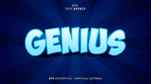 Fuente de efecto de texto editable Genius