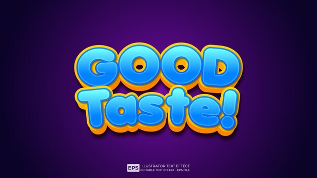 Fuente de efecto de texto editable Good Taste