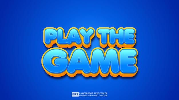 Fuente de efecto de texto editable Play The Game