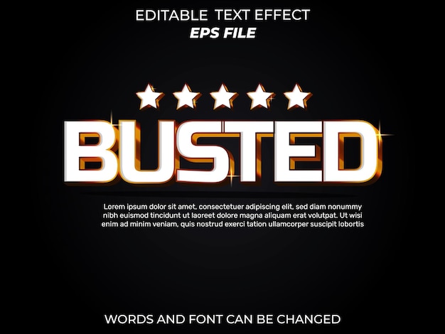 fuente de efecto de texto reventado tipografía editable texto 3d