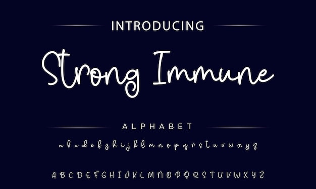 Fuente de firma de letras aislada en fondo gris estilo de pincel alfabeto letras del logotipo vectorial