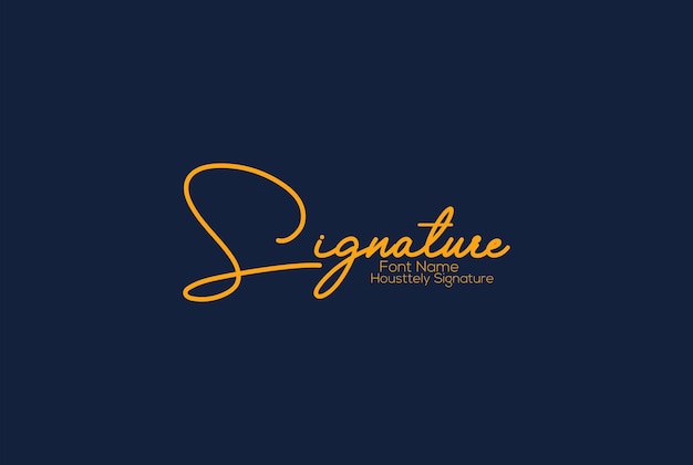 fuente de firma y logotipo de letras iniciales
