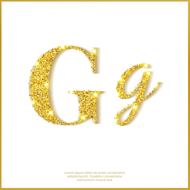 Fuente gold glitter