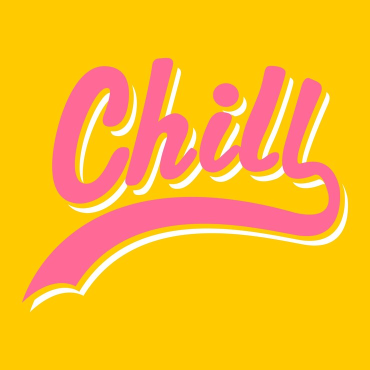 Vector fuente de letra de chill vectorial