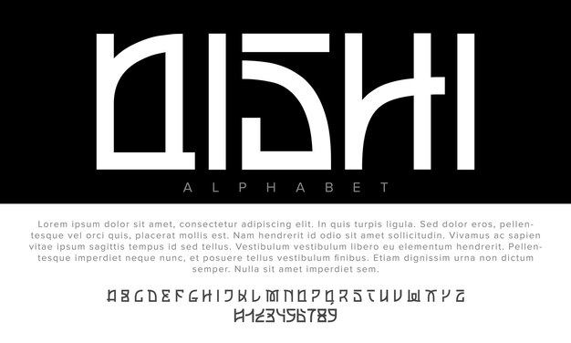 Fuente de letras del alfabeto OISHI de lujo para el logotipo