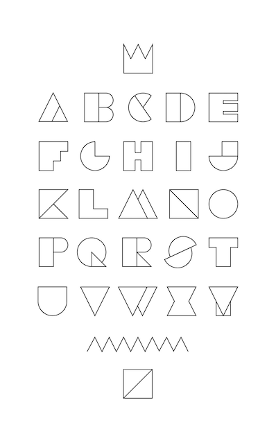 Vector fuente lineal geométrica