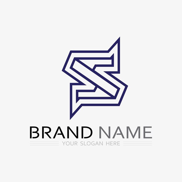 Fuente del logotipo S y gráfico vectorial del diseño del logotipo de la letra S