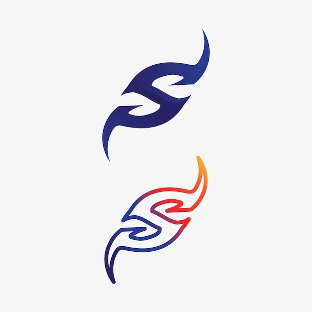 Fuente del logotipo S y gráfico vectorial del diseño del logotipo de la letra S