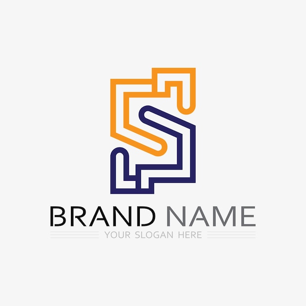 Fuente del logotipo S y gráfico vectorial del diseño del logotipo de la letra S