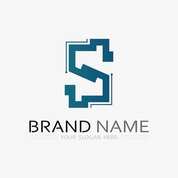Fuente del logotipo S y gráfico vectorial del diseño del logotipo de la letra S