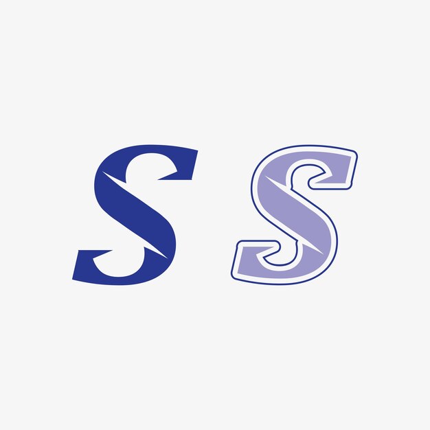 Fuente del logotipo S y gráfico vectorial del diseño del logotipo de la letra S