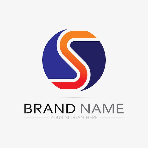 La fuente del logotipo s y el gráfico vectorial del diseño del logotipo de la letra s