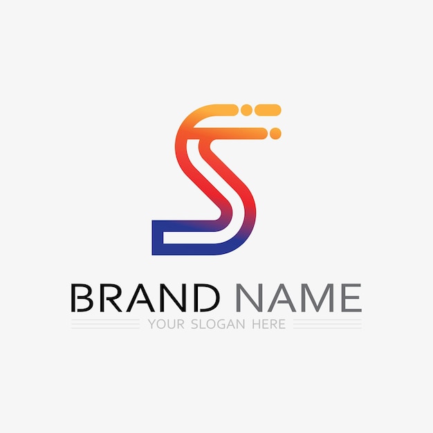 Fuente del logotipo S y gráfico vectorial del diseño del logotipo de la letra S