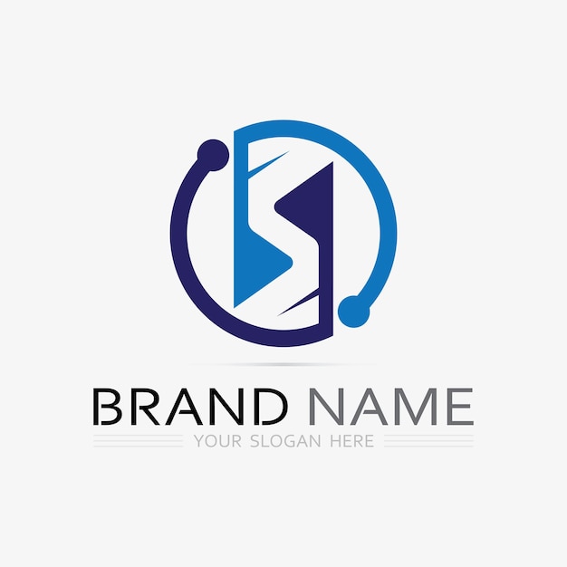 Fuente del logotipo S y gráfico vectorial del diseño del logotipo de la letra S