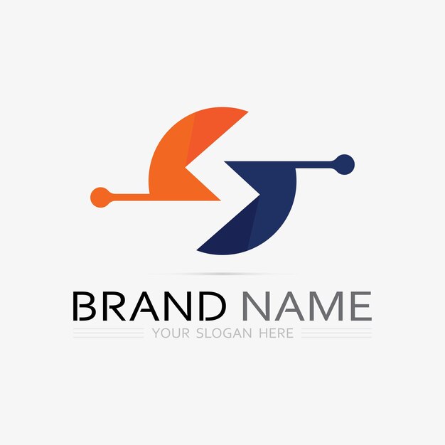 Fuente del logotipo S y gráfico vectorial del diseño del logotipo de la letra S