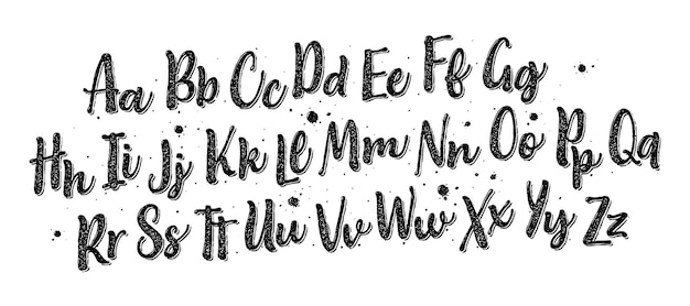 Una fuente manuscrita que tiene las letras q y q en ella.