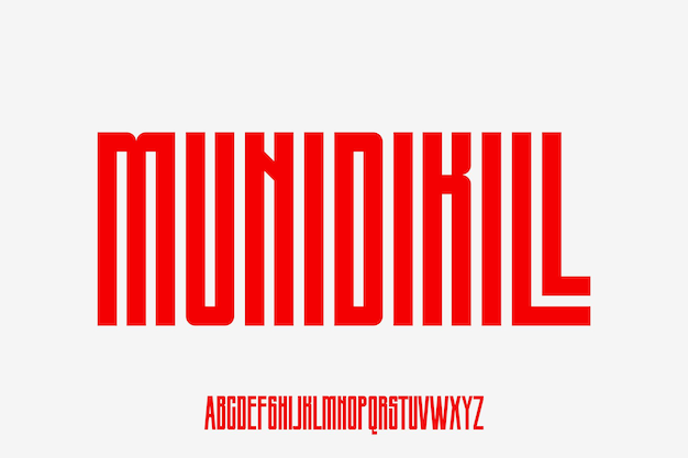 La fuente moderna condensada de MUNIDIKILL HIGH URBAN