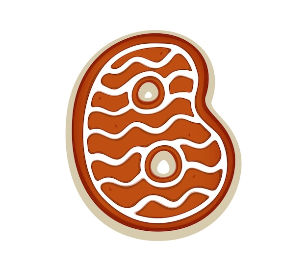 La fuente navideña es la letra de la galleta de pan de jengibre tipo B.