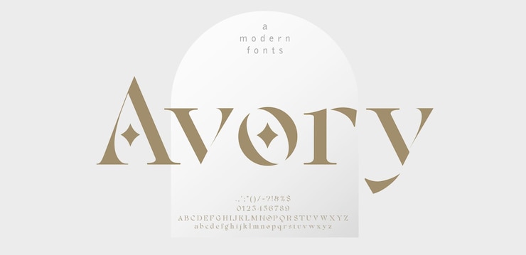 Fuente y número de letras del alfabeto sans serif de lujo Letras clásicas Diseños de moda mínimos Tipografía fuentes de boda e ilustración de vector de logotipo