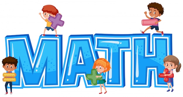 Fuente para la palabra matemática con niños