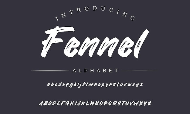 Fuente de pincel escrito a mano para citas de letras estilo pincel dibujado a mano caligrafía moderna