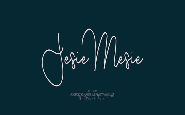 Fuente de script elegante, fuente de logotipo de fuentes de tipografía de lujo Vector Premium.
