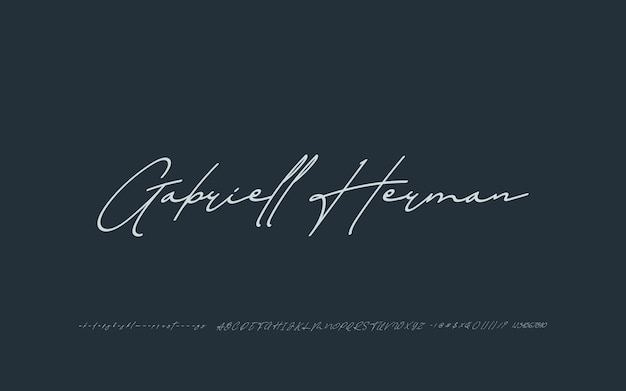 Fuente de script elegante, fuente de logotipo de fuentes de tipografía de lujo Vector Premium.