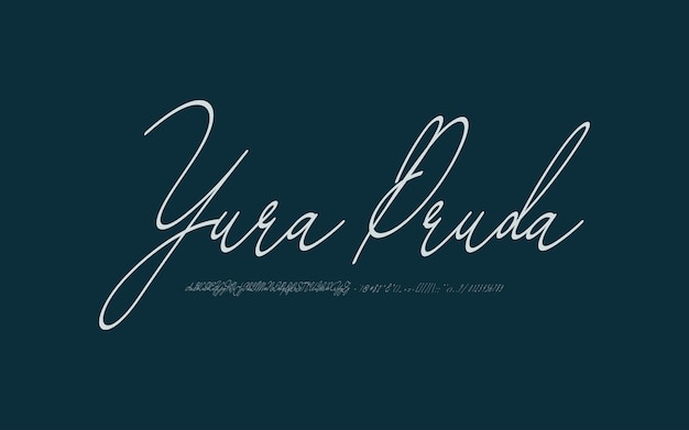 Fuente de script elegante, fuente de logotipo de fuentes de tipografía de lujo Vector Premium.